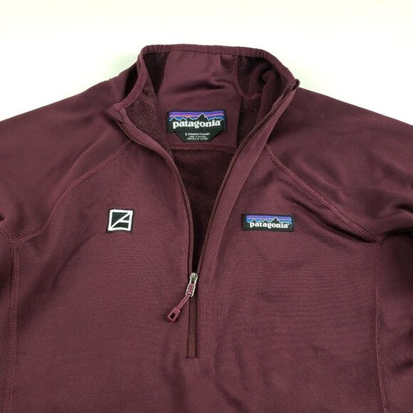 Patagonia Crosstek 1/4 Zip Jacket Womens Small Burgundy Long Sleeve Pullover - Picture 6 of 13